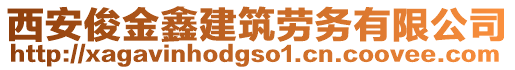 西安俊金鑫建筑勞務有限公司