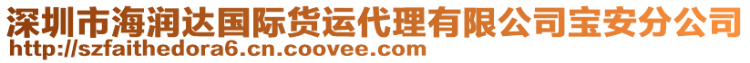 深圳市海潤達國際貨運代理有限公司寶安分公司