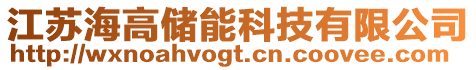 江蘇海高儲(chǔ)能科技有限公司