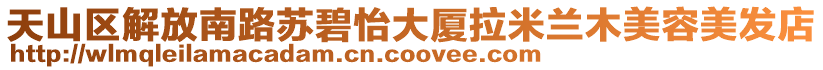 天山區(qū)解放南路蘇碧怡大廈拉米蘭木美容美發(fā)店