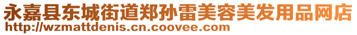 永嘉縣東城街道鄭孫雷美容美發(fā)用品網(wǎng)店