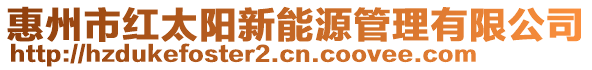 惠州市紅太陽新能源管理有限公司