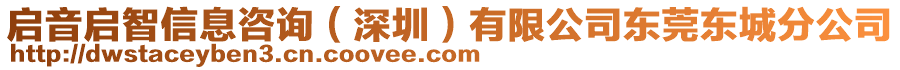 啟音啟智信息咨詢（深圳）有限公司東莞東城分公司