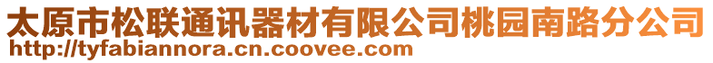 太原市松聯(lián)通訊器材有限公司桃園南路分公司