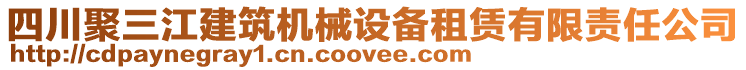 四川聚三江建筑機(jī)械設(shè)備租賃有限責(zé)任公司