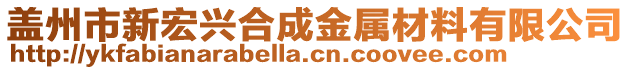 蓋州市新宏興合成金屬材料有限公司