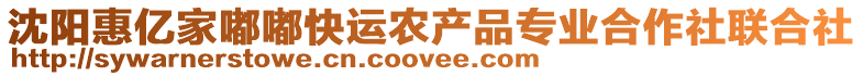 沈陽惠億家嘟嘟快運農(nóng)產(chǎn)品專業(yè)合作社聯(lián)合社