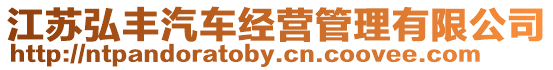 江蘇弘豐汽車經(jīng)營管理有限公司