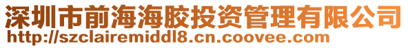 深圳市前海海膠投資管理有限公司