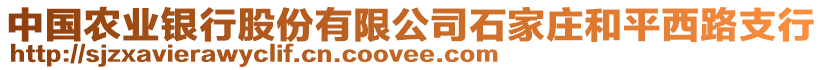中國農(nóng)業(yè)銀行股份有限公司石家莊和平西路支行