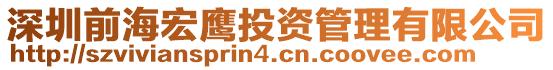 深圳前海宏鷹投資管理有限公司