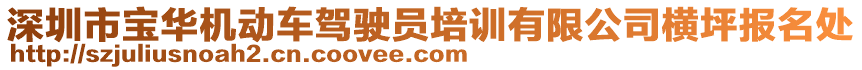 深圳市寶華機(jī)動車駕駛員培訓(xùn)有限公司橫坪報(bào)名處