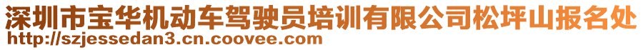 深圳市寶華機(jī)動(dòng)車(chē)駕駛員培訓(xùn)有限公司松坪山報(bào)名處