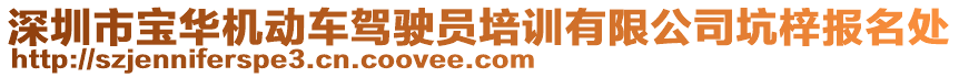 深圳市寶華機(jī)動(dòng)車駕駛員培訓(xùn)有限公司坑梓報(bào)名處