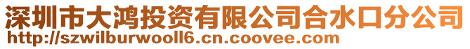 深圳市大鴻投資有限公司合水口分公司