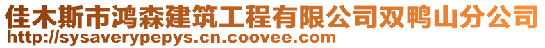 佳木斯市鴻森建筑工程有限公司雙鴨山分公司