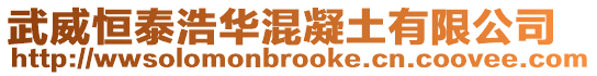 武威恒泰浩華混凝土有限公司