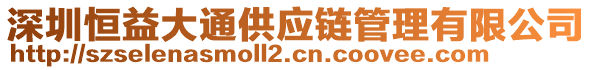 深圳恒益大通供應鏈管理有限公司