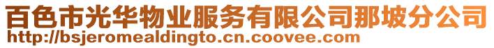 百色市光華物業服務有限公司那坡分公司