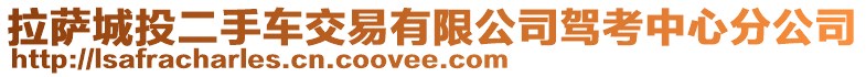 拉薩城投二手車交易有限公司駕考中心分公司