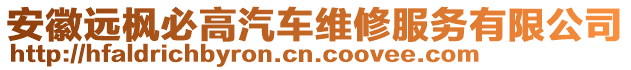 安徽遠楓必高汽車維修服務有限公司