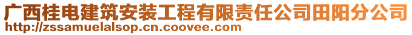 廣西桂電建筑安裝工程有限責(zé)任公司田陽分公司