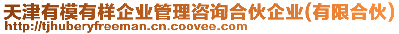 天津有模有樣企業(yè)管理咨詢合伙企業(yè)(有限合伙)