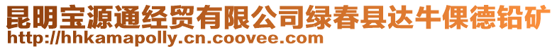 昆明寶源通經(jīng)貿(mào)有限公司綠春縣達(dá)牛倮德鉛礦