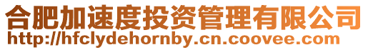 合肥加速度投資管理有限公司