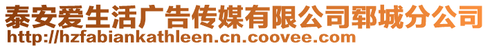 泰安愛生活廣告?zhèn)髅接邢薰距i城分公司