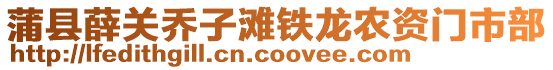 蒲縣薛關(guān)喬子灘鐵龍農(nóng)資門(mén)市部