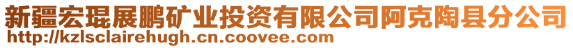 新疆宏琨展鵬礦業(yè)投資有限公司阿克陶縣分公司