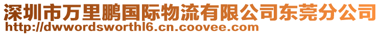 深圳市萬里鵬國際物流有限公司東莞分公司