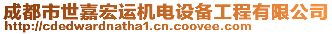 成都市世嘉宏運機電設備工程有限公司