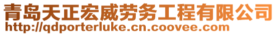 青島天正宏威勞務(wù)工程有限公司