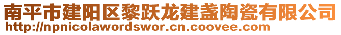 南平市建陽(yáng)區(qū)黎躍龍建盞陶瓷有限公司