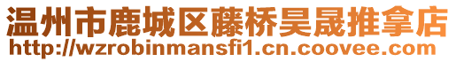 溫州市鹿城區藤橋昊晟推拿店