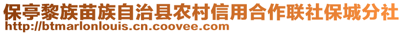 保亭黎族苗族自治县农村信用合作联社保城分社