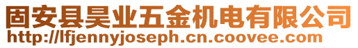 固安縣昊業(yè)五金機電有限公司