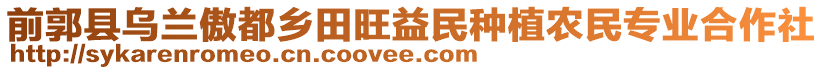 前郭縣烏蘭傲都鄉田旺益民種植農民專業合作社