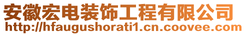 安徽宏電裝飾工程有限公司