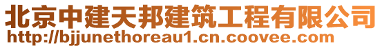 北京中建天邦建筑工程有限公司