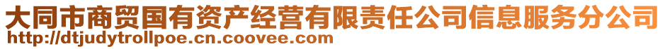 大同市商貿(mào)國(guó)有資產(chǎn)經(jīng)營(yíng)有限責(zé)任公司信息服務(wù)分公司