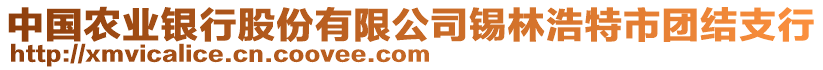 中國農(nóng)業(yè)銀行股份有限公司錫林浩特市團(tuán)結(jié)支行