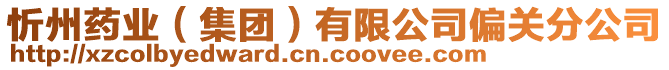 忻州藥業(yè)（集團）有限公司偏關(guān)分公司