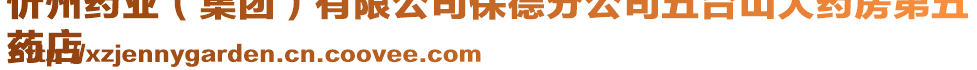 忻州藥業(yè)（集團(tuán)）有限公司保德分公司五臺(tái)山大藥房第五
藥店