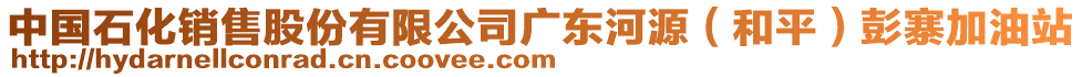 中國石化銷售股份有限公司廣東河源(和平)彭寨加油站