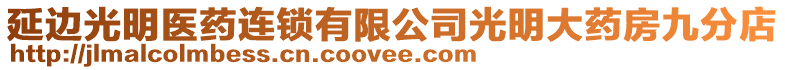 延邊光明醫(yī)藥連鎖有限公司光明大藥房九分店