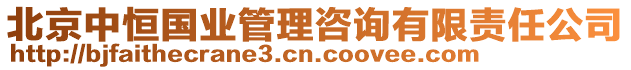 北京中恒國業管理咨詢有限責任公司