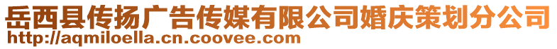 岳西縣傳揚廣告傳媒有限公司婚慶策劃分公司